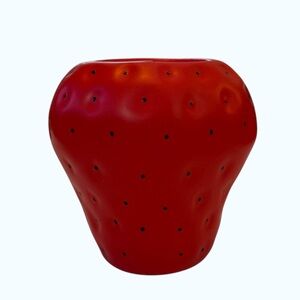 Red Strawberry-Shaped Vase